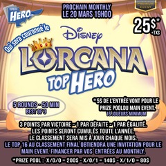 Lorcana Monthly - TOP HERO - Jeudi le 20 Mars 19h